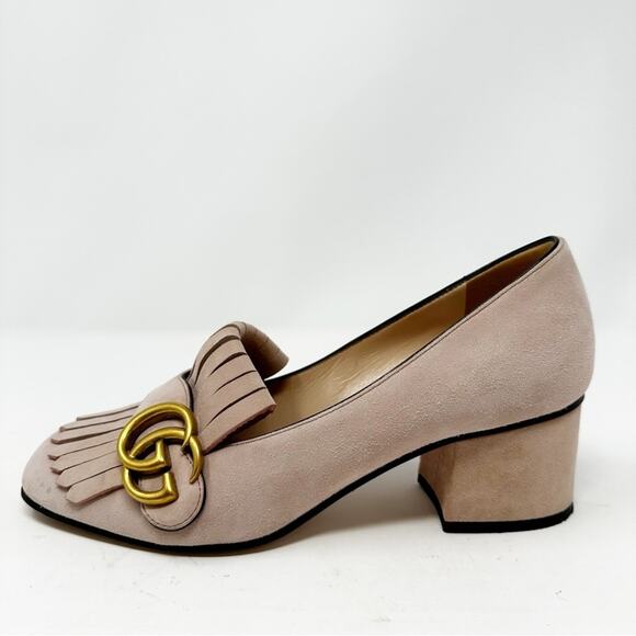 Gucci GG Marmont Fringe Loafer Pumps 36 - Picture 9 of 12